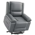 thumbnail image 1 of Garvee Power Lift Recliner Chair, Leather, Heat and Massage, Grey, 1 of 7
