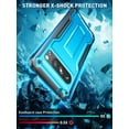 thumbnail image 7 of ExoGuard For  Google Pixel 8 Pro Case, Rubber Shockproof Full-Body Phone Case with Kickstand (Blue), 7 of 7