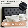 thumbnail image 5 of Amolife Full Size Bed Frame with Upholstered Headboard and Elevated Footboard, 12.5" Under-Bed Storage Space, No Box Spring Needed, Black, 5 of 9