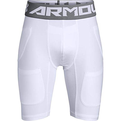 Under Armour Men's 6-Pad Football Girdle /Steel White 100 Large 