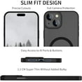 thumbnail image 3 of AIR-iPhone 14 Case Compatible with MagSafe, Phone Case iPhone 14 Magnetic Slim Thin Translucent Matte Back Shockproof Anti-Yellow Protective Cover Case for iPhone 14 Black, 3 of 4