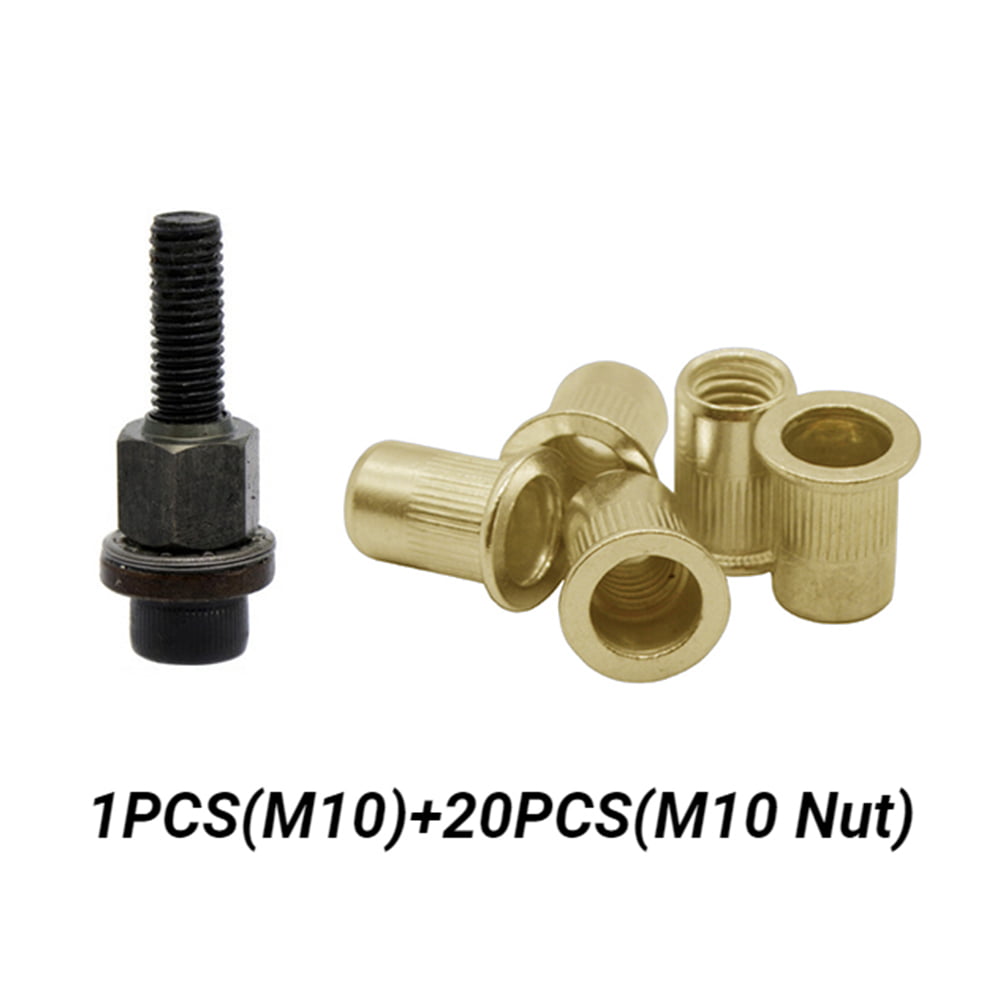 1/4-20 T Nut 10-Pack Anchor Nut Fixed Rivet Nut W/ Mounting Rivets 