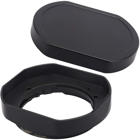 Haoge LH-LC43B - Paraluce Quadrato In Metallo Da 43 Mm Con Tappo In Metallo Per Voigtlander