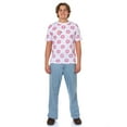 thumbnail image 3 of The Simpsons T-Shirt Men's Pink Doughnut Short Sleeve Top, 3 of 6