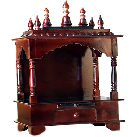 

Kamdhenu art and craft Wooden Temple/Home Temple/Pooja Mandir/Pooja Mandap/Temple for Home (Walnut)