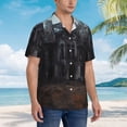 thumbnail image 3 of Fotbe Gloomy Mansion Forest Scene Camisa Hawaiana para Hombre Unisex – Camisa Casual de Verano con Botones de Manga Corta de Algodón y Lino,3X-Large, 3 of 7