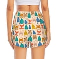 thumbnail image 2 of Lsque Small Animals with Knit Hat Pattern Printed Women's Running Shorts with Liner Pockets,Elastic Quick Dry Workout Athletic Gym Yoga Shorts,Womens High Waist Shorts-Medium, 2 of 9