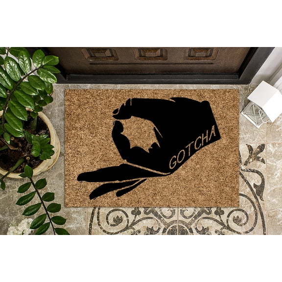 Gotcha Game | Funny Doormat | Welcome Mat | Funny Door Mat | Funny Gift | Home Doormat | Funny Rug | Front Door | Welcome Rug Housewarming