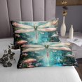 thumbnail image 3 of Erosebridal Colorful Dragonfly Coverlet Set King, Bling Lake Plant Bedding Set, Magic Fariy Tale Decor, 3 of 5