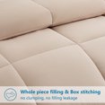 thumbnail image 3 of VOUA All Season Hypoallergenic Down Alternative Microfiber Comforter, King, Beige, 3 of 7