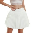 thumbnail image 5 of HZLPFO Mini Skirts for Women Pleated Skirt A-Line Short Mini Basic Skirt School Uniform Cheerleader Skirts Skater Skirt White,XL, 5 of 7