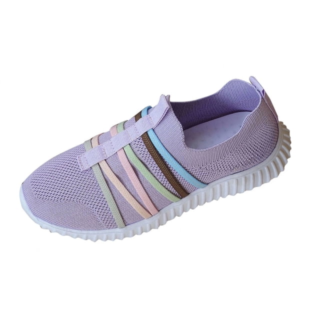 Zapatillas deportivas de mujer, de malla de color liso, transpirables, cómodas, informales y ligeras, para correr