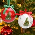 thumbnail image 4 of 7.5cm Christmas Balls Pinup Picture Christmas Patterns Decorative Ribbon Smooth Surface Glossy Finish Hanging Decoration Shatterproof Vibrant Decorative Christmas Balls for Party, 4 of 8