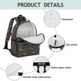 thumbnail image 4 of Pink Cow Milk Pattern Backpack for School,Cute School Bag,Schoolbag with Adjustable Shoulder Straps & Padded Back,15.25"x11.5"x5.25", 4 of 5