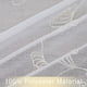 thumbnail image 5 of Cortinas transparentes Haperlare de 66 cm de ancho x 76 cm de largo con pompones bordados florales, estilo rústico, para cocina, sala de estar y baño, beige, 2 paneles, 5 of 6