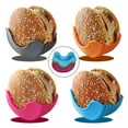 thumbnail image 1 of Bandeja de silicona para hamburguesas - Sin contacto y anticaídas - Paquete de 4 piezas multicolor, 1 of 1
