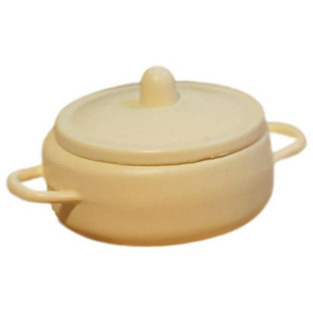 Olla de sopa en miniatura perfecl para casa de muñecas 1/6 1/12 con tapa de juguete