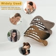 thumbnail image 6 of Unique Bargains 2pcs Flat Hair Clips for Women Flat Claw Clips for Thick Hair French Concord Flat Hair Clips Amber Brown, 6 of 7