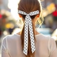 thumbnail image 2 of Unique Bargains 1 Pc Scarf Headband Printed Pattern Neck Scarf for Women Beige Black, 2 of 5