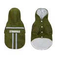 thumbnail image 1 of Lishi Reflective Adjustable Green Dog Raincoat with Hood - XL, 1 of 5