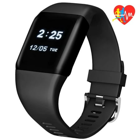 Mpow Smart Watch with 1-inch OLED Large Screen, Fitness Tracker, Heart Rate Monitor, Sleep Monitor, Pedometer, Step Counter, with Running Mode, Alarms, Text and Call Notification, USB Quick