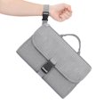 thumbnail image 2 of Baby Portable Diaper Changing Pad - Baby Diaper Changer Travel Bag with Wipes Pocket, Smart Design Portable Changing Mat, Infant Travel Station Kit, Gift for Newborn Girl & Boy - Grey, 2 of 5