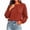 Red, variant on Vornjynx Women's Blouses Crew Neck Soft Comfortable Polyester Puff Sleeve Polka Dot Back Strap Tops Red