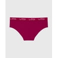 thumbnail image 5 of Culotte Hipster en Coton avec Bande Logo Art Déco en Rose Prune, 5 of 5