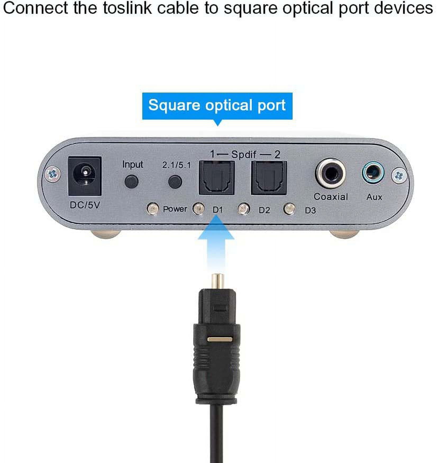 Gold TOSLink Fiber Optical Optic Digital Audio Cable SPDIF Sound Bar Cord  (3 ft) (1.5 FT), 1 - Kroger