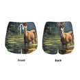thumbnail image 3 of Salouo Peaceful Deer Lily Pond Print Women's 2 in 1 Running Shorts Double-Layer Shorts Athletic Workout Gym Yoga Shorts Running Shorts for Women-XX-Large, 3 of 7