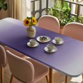 thumbnail image 3 of Purple Grey Ombre Table Cloths for 8 Foot Rectangle Tables, Farmhouse Gradient Minimalist Patio Waterproof Elastic Fitted Tablecloths, Washable Rectangular Table Cover for Camping, 3 of 8