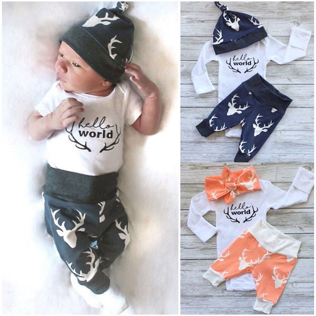 Hat and Headband Country Outfit Deer Leggings Baby Girl Oh Deer Hospital Outfit Infant Bodysuit Baby Girl Coming Home Outfit