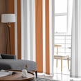 thumbnail image 4 of Burnt Orange Grey Stripe Sheer Curtains 72 Inches Long 2 Panels Set, Window Sheer Curtains for Living Room/Bedroom, Farmhouse Minimalist Striped Light Filtering Rod Pocket Curtain 52'' x 72'' x 2, 4 of 7