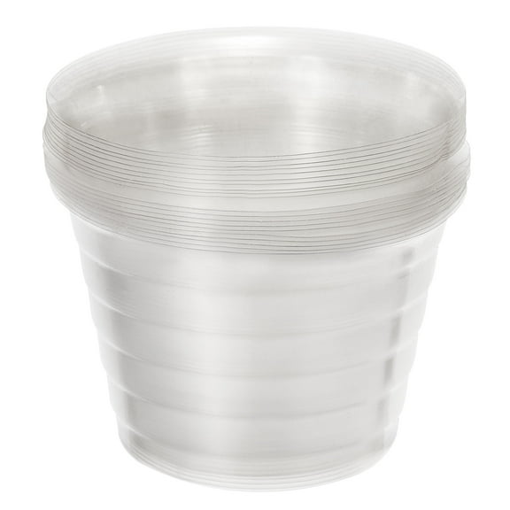 Uxcell 4.3" Plastic Round Plant Pot Saucer Flower Drip Tray, Clear 20 Pack