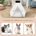 thumbnail image 6 of Pet Teepee for Cats Dogs, Portable Teepee Tent with Thick Cushion, Washable Dog House with Blackboard, Indoor Pet Bed for Small Pet, Puppies, Rabbits, 6 of 6