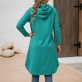 thumbnail image 6 of Yuannlog Womens Hoodies Long Tops Sweatshirts Autumn Warm Casual Long Sleeve Hoodie Dress For Fall And Winter Pockets, 6 of 8
