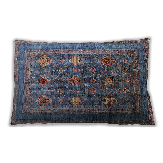 Ahgly Company Outdoor Rectangular Mid-Century Modern Lumbar Throw Pillow, 13 inch by 19 inch