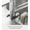 thumbnail image 5 of Yamazaki Home  Faucet-Hanging Sponge and Brush Holder, Steel, Holds 1.1 lbs - L 6.89 x W 5.51 x H  5.12 inches Black, 5 of 7
