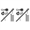 thumbnail image 1 of 2X Juego de Mástil de Bandera para Porche de Casa, 6 Pies de Acero Inoxidable Grueso para Montaje en Pared, Anillos Giratorios para Mástil de Bandera, Sin Soporte, 1 of 5