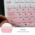 thumbnail image 4 of HERFIER 2PCS Dustproof Keyboard Skin Silicone Keyboard Protector Waterproof Keyboard Protective Cover Compatible for Dell KB216P/KB216T/WK636 (Gradient Pink Gradient Mint) 17.29x5.11x0.12in, 4 of 9