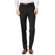 Kenneth Cole Reaction Mens Regular fit Dress Pants 38 / 30 Black Solid Stretch