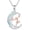 Moonstone Cheerleader, variant on Sports  Necklace for Women 925 Sterling Sliver Runner Volleyball Tennis Basketball Soccer Inspirational Jewelry for Sports Lovers Gifts