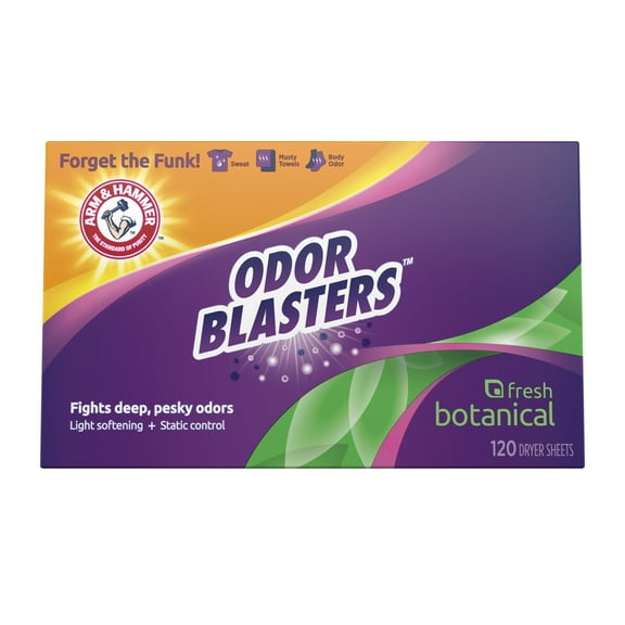 Arm & Hammer Odor Blaster Dryer Sheets Fresh Botanical Scent, 120 count