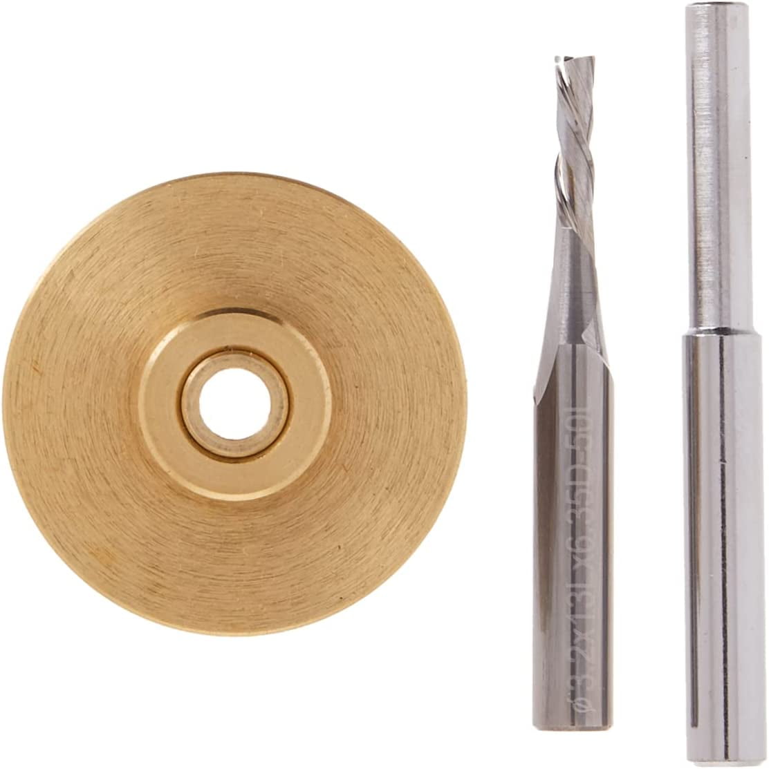 POWERTEC 71333 Router Bits Solid Brass Inlay Kit For 1/4 Templates for