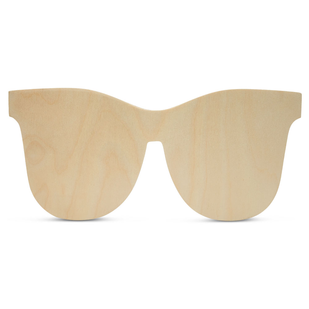Unfinished Wooden Sunglasses Cutout, 12, Pack of 5 Wooden Shapes