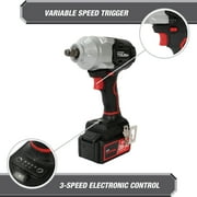 Hyper Tough 20V Max Brushless 1/2-inch Mid-Torque Cordless Impact Wrench with 4.0Ah Lithium-Ion Battery and Charger