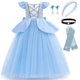 thumbnail image 3 of Disney Cinderella Costume for Girls Halloween Disguise Cosplay Baby Girl Princess Dress Carnival Birthday Party Kids Clothes, 3 of 5