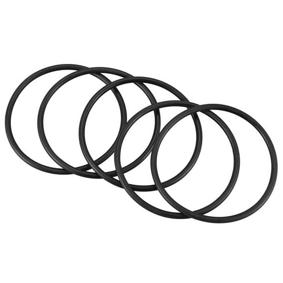 5 PCS 80 mm External Dia 4 Thick Filter Rubber O-Ring Seal Black