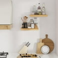 thumbnail image 2 of 16 Inch Floating Shelves for Wall,9.3 Inch Deep Hanging Shelves Wall Mounted Set of 2,Wood Shelves for Bathroom,Kitchen,Office,Living Room Decor,Oak Color, 2 of 11