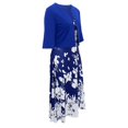thumbnail image 4 of WILLBEST Robes en Jean pour Femmes Sans Manches Imprimé Floral Robe Débardeur et Haut à Manches Courtes Coupe Régulière Ensemble Deux Pièces, 4 of 7